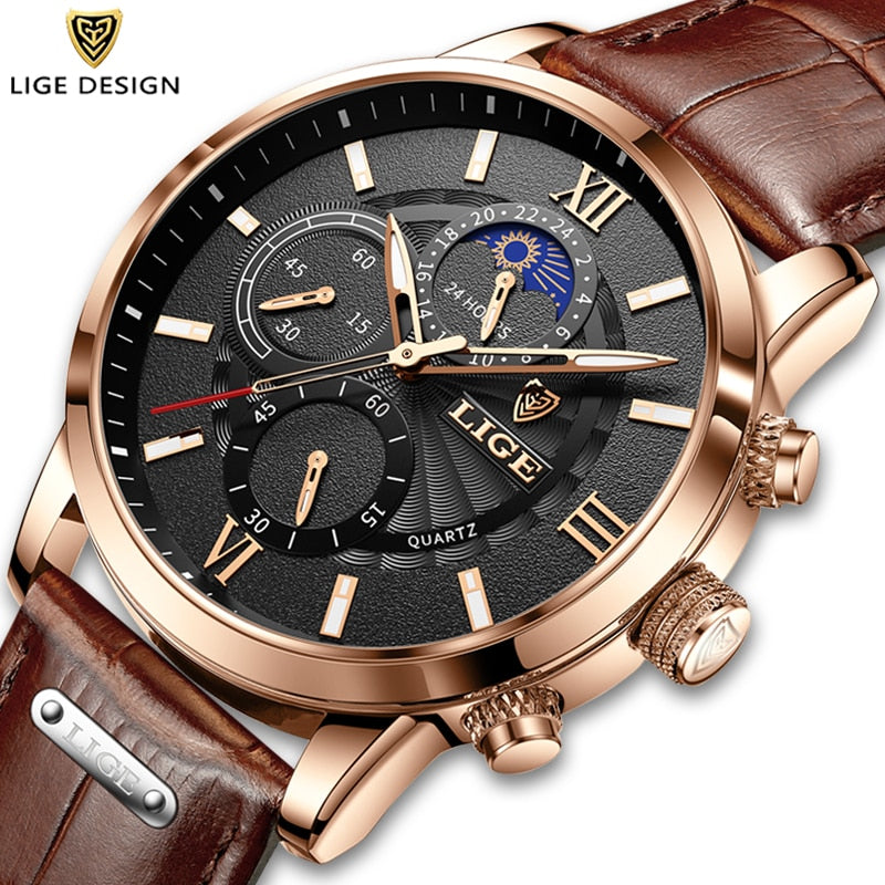 Black Lige Men's Watch