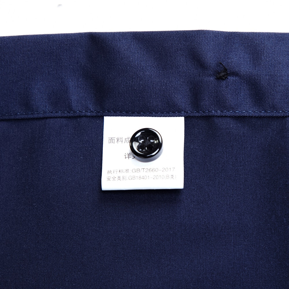 Navy Blue Anti-Wrinkle Long Sleeve Shirt