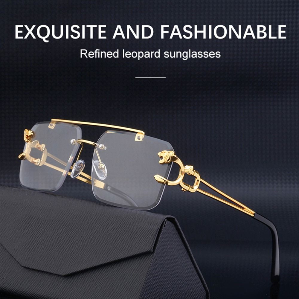 Tea Rimless Sunglasses Vintage Shades