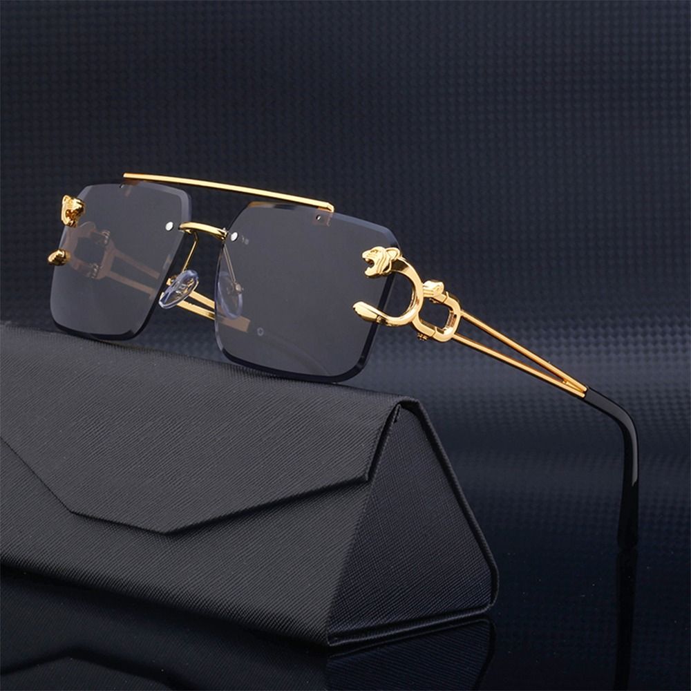 Black Rimless Sunglasses Vintage Shades