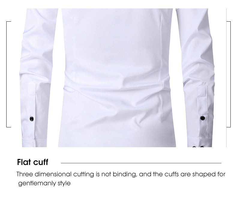 White Anti-Wrinkle Long Sleeve Shirt