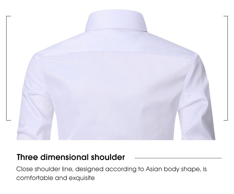 White Anti-Wrinkle Long Sleeve Shirt