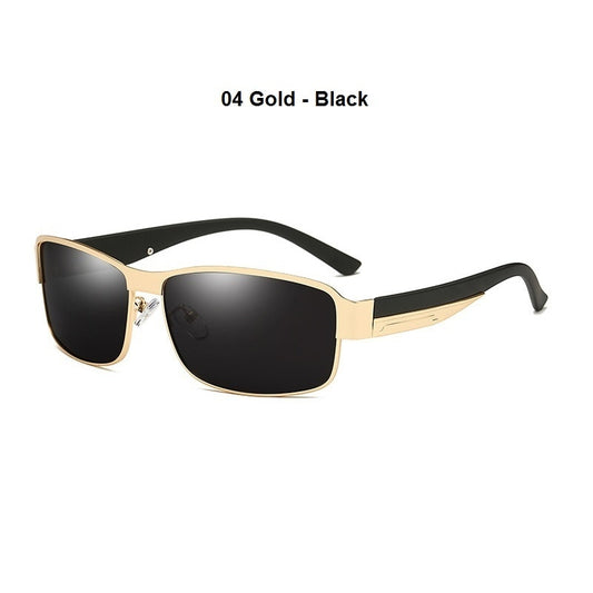 Gold/Black Metal Vintage Polarized Sunglasses