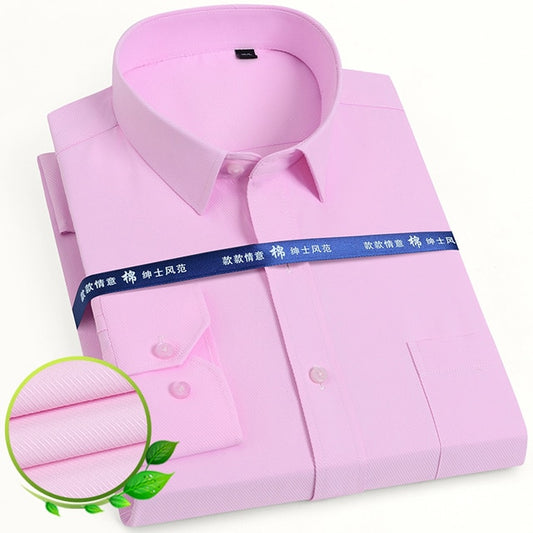 Pink Twill Classic Long Sleeve Shirt