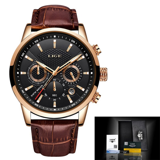 Rose/Black Lige Men's Watch