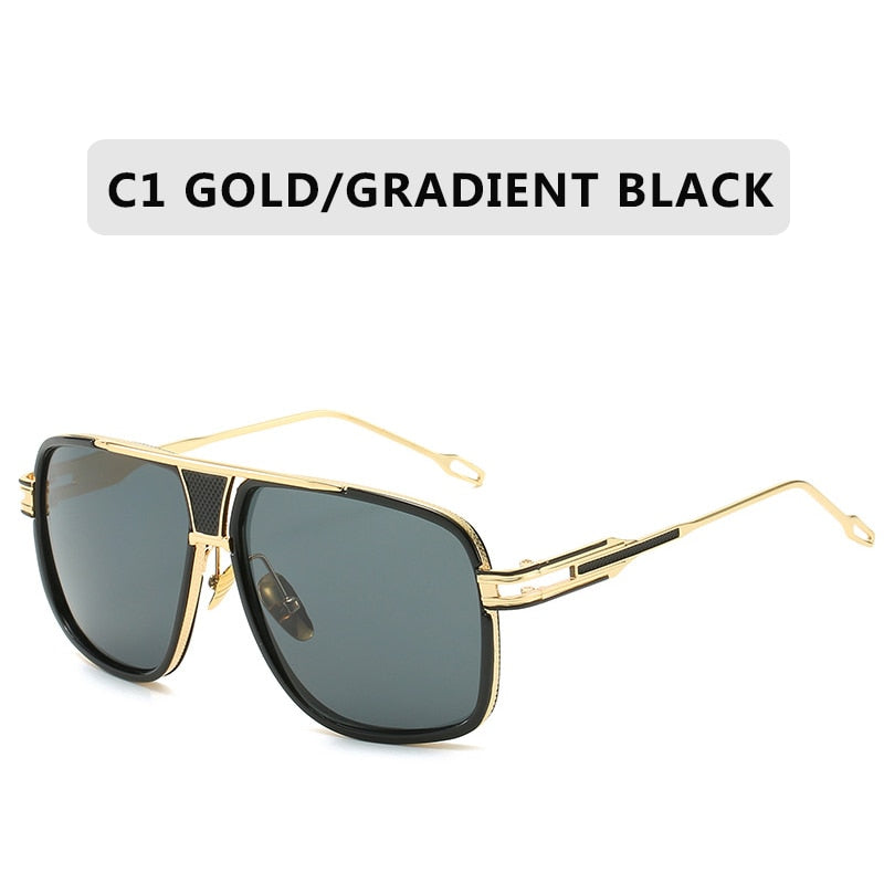 Gold/Black Vintage Square Designer Shades