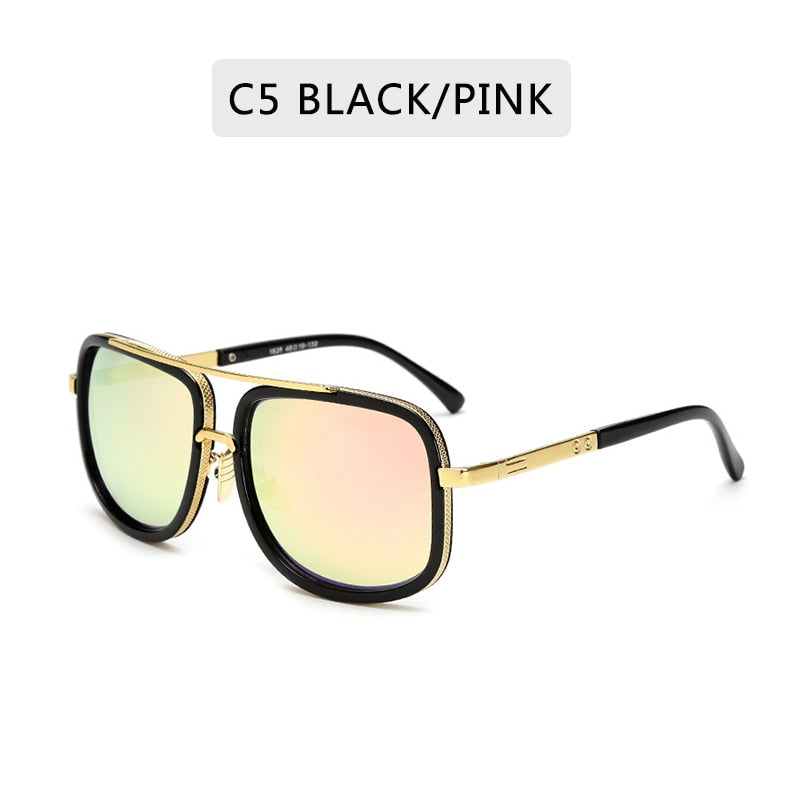 Black/Pink Vintage Square Designer Shades