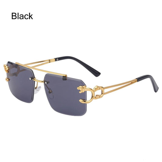 Black Rimless Sunglasses Vintage Shades