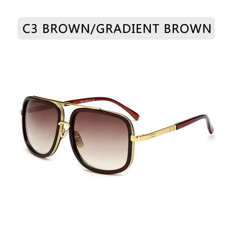 Brown/Brown Vintage Square Designer Shades