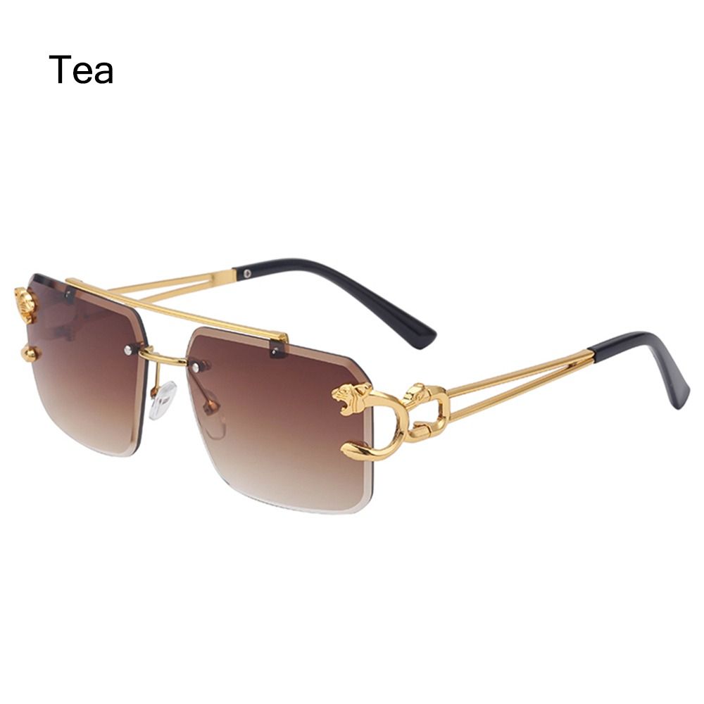 Tea Rimless Sunglasses Vintage Shades