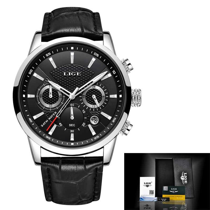 Black/Silver Lige Men's Watch