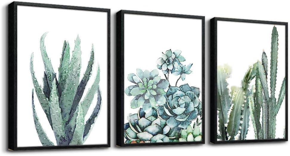 Black Framed Wall Art Set of 3 Piece Art Prints for Living Room, Bedroom, Kitchen, Office, Home Decor