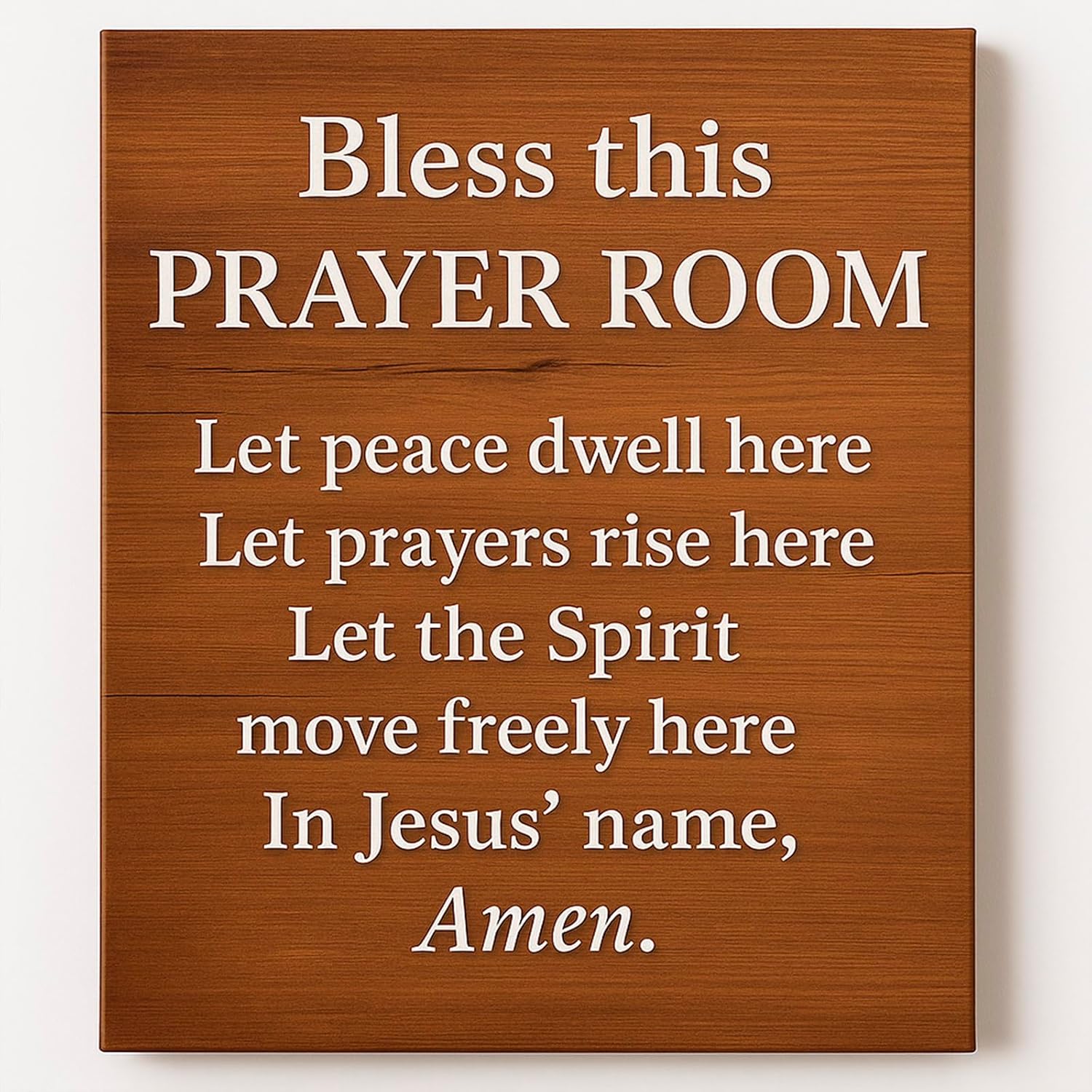 Bless This Prayer Room Canvas Print \u2013 Christian Blessing Wall Art Sign, 12x16 inch Faith Room Decor for Home Chapel, Meditation Space, and Prayer Corners