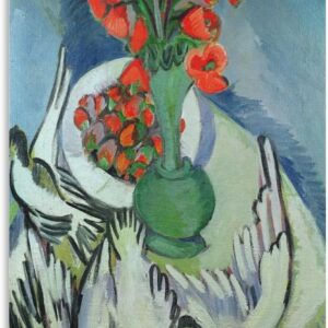 BRogeh Ernst Ludwig Kirchner,Still Life with Seagulls Poppies And Strawberries,art Prints,Vintage Art,canva Canvas Poster Wall Art Bedroom Decor Office Room Kitchen Decor Gift 24x36inch(60x90cm)
