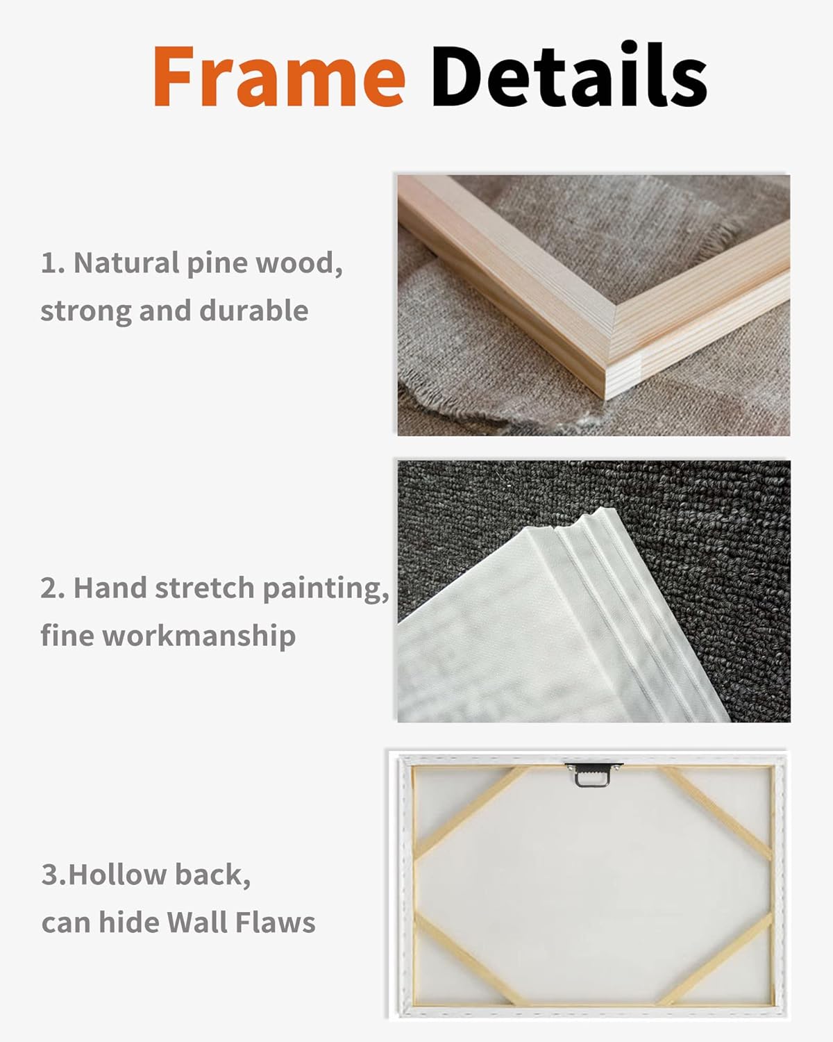 Charlotte Skyline Wall Art Charlotte North Carolina Wall Decor Charlotte Picture Frame Canvas Print Black and White Painting Charlotte City Poster Home Living Room Decoration(60x32 inches) - Image 7