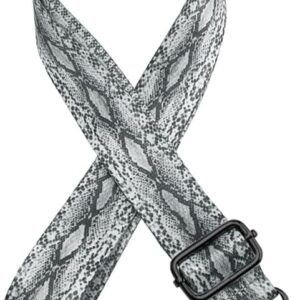 Crossbody Purse Strap Canva Adjustable Shoulder-Strap Replacement For Handbag With Metal Hardware Leopard Dark Grey