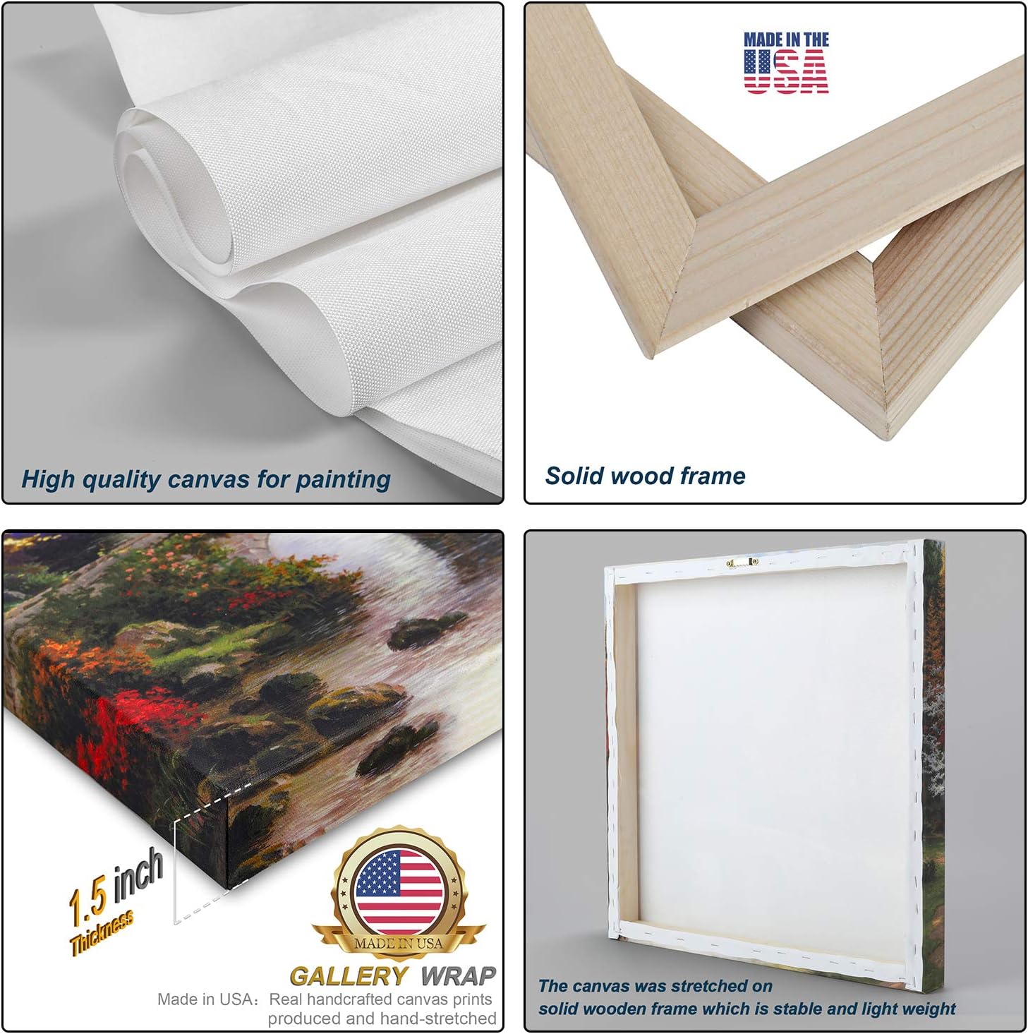 Denozer - International Space Station and Earth Poster Canvas Print Wall Art Landscape Picture Printed on Canvas NASA Home Decoration Giclee Artwork Ready to Hang 30x20 inches - Image 6