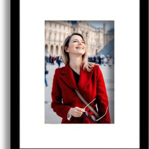 Framed custom hi-resolution premium canvas print, upload your photo or image, 8"x10" Canvas Print (12"x15" Black Frame with Matting), ready-to hang. Made in USA.