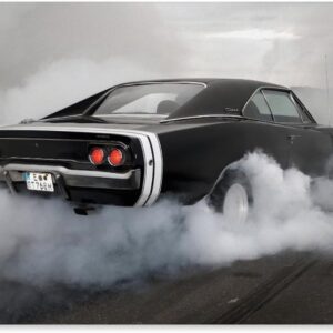 generic Car Poster Classic Retro Car Black Muscle Car Canvas Art Wall Painting Home Bedroom Printing Modern Decoration Poster 16x24inch(40x60cm), Unframe-style