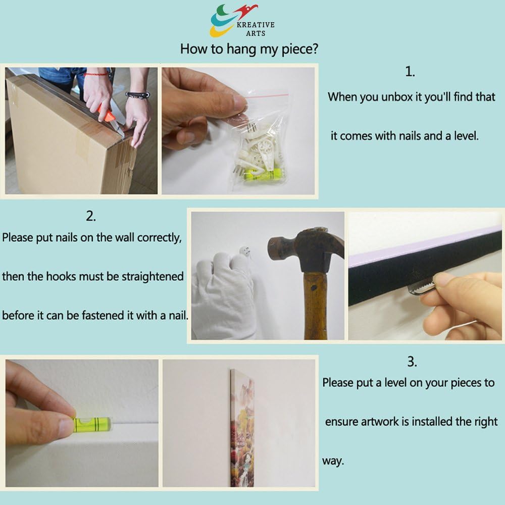 KREATIVE ARTS 4 Piece Canvas Wall Art Spring Summer Autumn Winter Four Seasons Landscape Colorful Tree Painting Picture Prints Modern Giclee Artwork Stretched Framed Bathroom 12x16inchx4pcs - Image 7