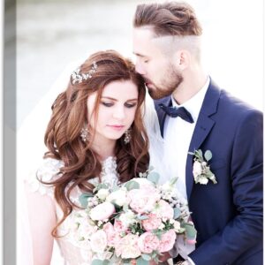 KUNHAAH Personalized Photo to Canvas Print - Custom Framed Canvas Prints with Your Photos for Bedroom Wedding Baby Pet Family Picture 10" L x 12" W