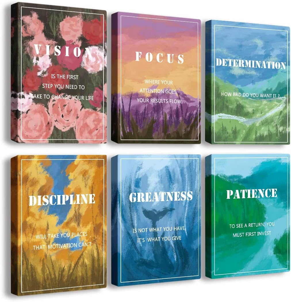 Landscape Canvas Wall Art,Motivational Wall Art Decoration Painting .Suitable forGym, Library, Office, Living Room and Home Deco,Tabletop\/Hanging(29x38cm) Framed - Image 9