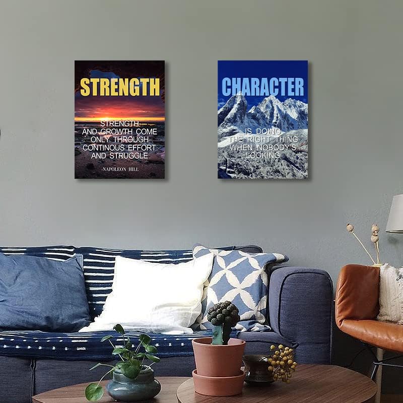 Landscape Canvas Wall Art,Motivational Wall Art Decoration Painting .Suitable forGym, Library, Office, Living Room and Home Deco,Tabletop\/Hanging(29x38cm) Framed - Image 5