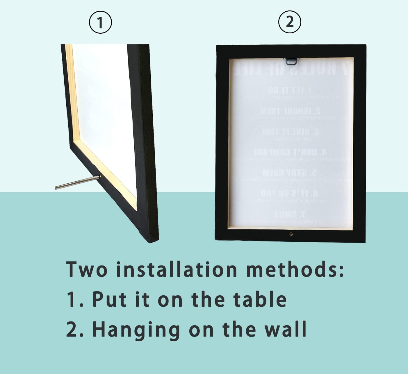 Landscape Canvas Wall Art,Motivational Wall Art Decoration Painting .Suitable forGym, Library, Office, Living Room and Home Deco,Tabletop\/Hanging(29x38cm) Framed - Image 6