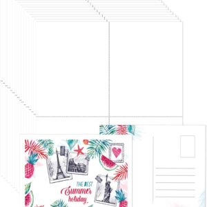 Mr-Label Heavyweight Printable Postcards, Micro-Perforated, White, Compatible with Inkjet\/Laser Printer, for Mailings, Flashcards, Recipe Cards (50 Sheets 200 Cards, 4.25 x 5.5 inch)