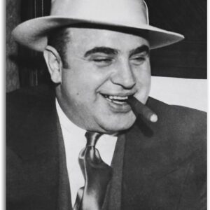 NJYXART Posters of Al Capone Alphonse Gabriel Capone Scarface Al Capone Print Poster Al Capone Mugshot Canva Poster Decorative Painting Canvas Wall Posters and Art Picture Print 12x18inch(30x45cm)