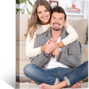 Personalized Canvas Wall Art (Framed 11\u201CX 14\u201D) Custom Canvas Prints with Your Photos Wall Art for Living Room,Bedroom,Couple Photo Prints for Christmas Gifts