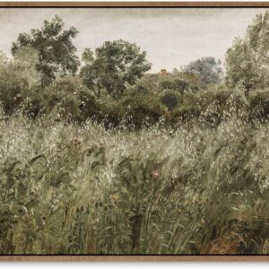 Pinetree Art Framed Canvas Wall Art Living Room Decor, Vintage Reed Grass landscape Painting Wall Art Small Prints Artwork Farmhouse Bedroom Bathroom Decor (8" x 10", Reed Grass)