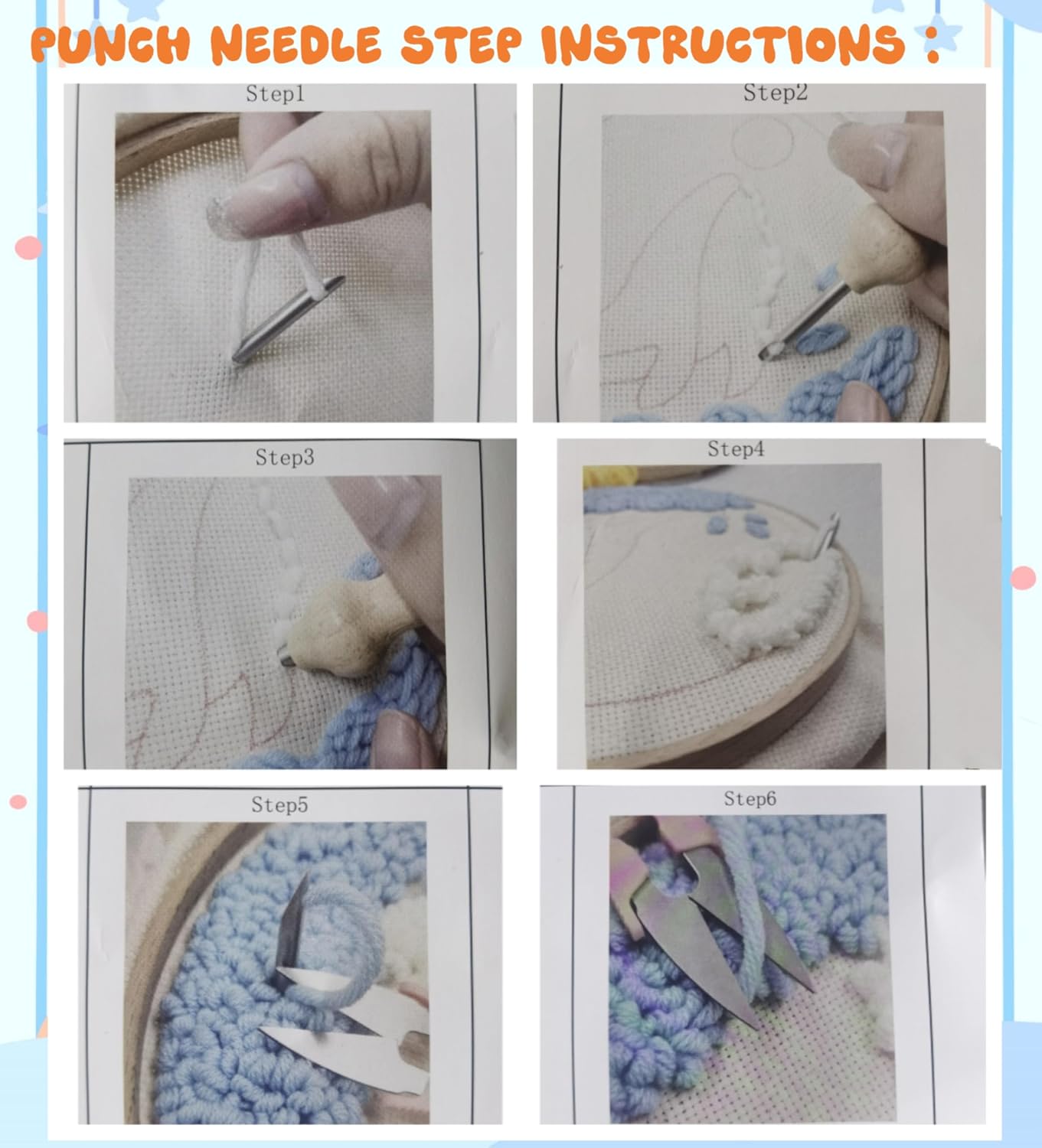 Punch Needle Kit, Punch Needle Embroidery Kits for Adults Beginners,with Printed Fabric, 4-Position Adjustable Poking Needle for Starter Embroidery Tool Kit for Art Crafts (Road) - Image 6