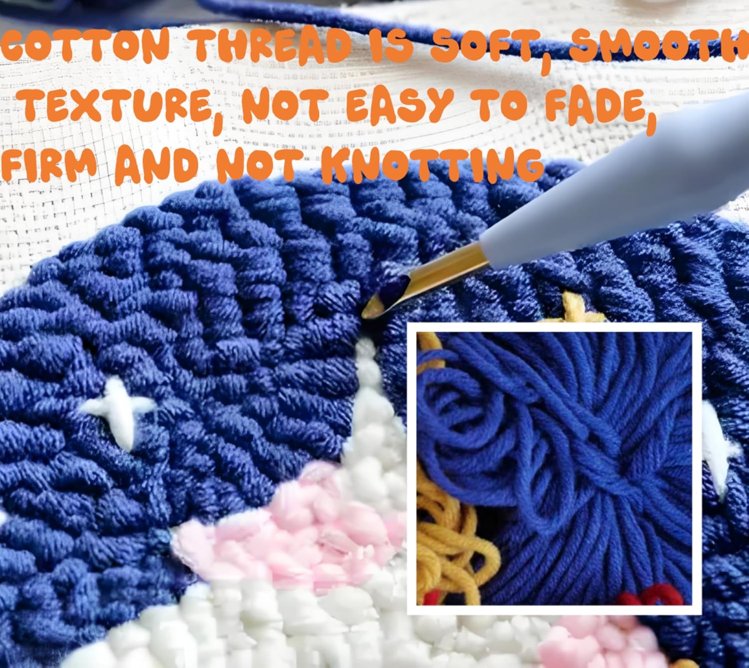 Punch Needle Kit, Punch Needle Embroidery Kits for Adults Beginners,with Printed Fabric, 4-Position Adjustable Poking Needle for Starter Embroidery Tool Kit for Art Crafts (Road) - Image 5