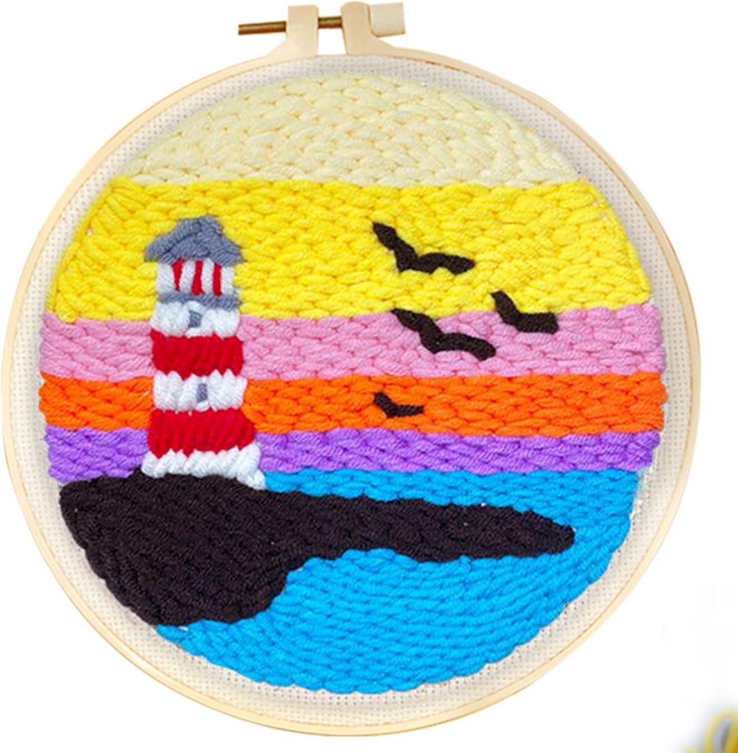 Punch Needle Kit, Punch Needle Embroidery Kits for Adults Beginners,with Printed Fabric, 4-Position Adjustable Poking Needle for Starter Embroidery Tool Kit for Art Crafts (Road) - Image 12