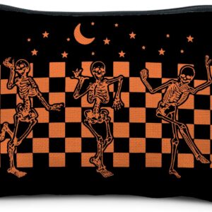 RYYCDOI Gothic Skeleton Makeup Pouch - Halloween & Dark Academia Witchy Accessory, Cool Horror Gift for Women