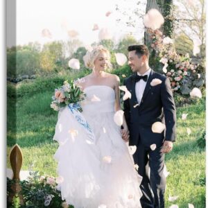 SZDHHH Custom Canvas Prints With Your Photos - Personalized Picture on Canvas Perfect for Home Decor Wedding Gift (12" Lx18 W)