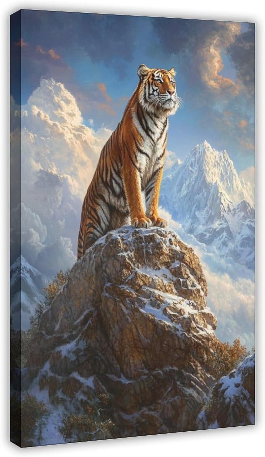 UZWGG 1pcs Framed Wall Art Nordic Aurora Ice Lake Night Scene Decor Canvas Printing Snow Mountain Starry Sky Art Hanging Painting Living Room Bedroom Wall Decor Wrapped Canva 16x24inch(40x60cm) - Image 15