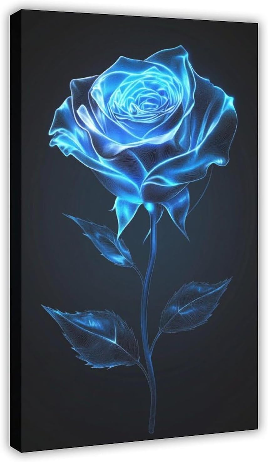 UZWGG 1pcs Framed Wall Art Nordic Aurora Ice Lake Night Scene Decor Canvas Printing Snow Mountain Starry Sky Art Hanging Painting Living Room Bedroom Wall Decor Wrapped Canva 16x24inch(40x60cm) - Image 12